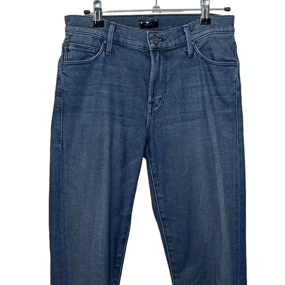 MOTHER The Trainer Jogger Jeans Women’s Size 24 Cropped Denim Tapered Stretch - Picture 3 of 15